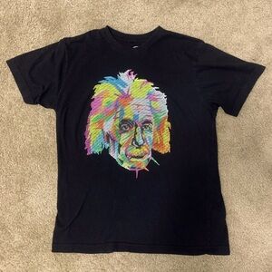 BIOWORLD Albert Einstein Shirt Sewn Graphic Scientist History Tee SZ SMALL
